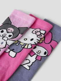 NAME IT 3-Pak Strømper Fifi Hello Kitty Strawberry